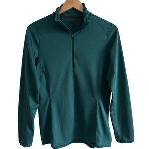 PATAGONIA Women's Midweight Capilene Baselayer 1/2 Zip Pullover LS Shirt Green M